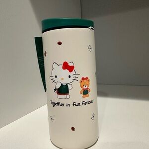 Hello Kitty White and Green Fun Forever Toy Starbucks 12OZ